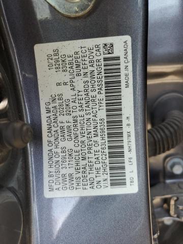 2HGFC2F63LH596358 Honda Civic LX 12