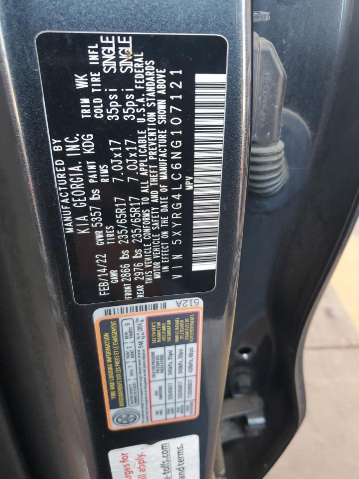 5XYRG4LC6NG107121 2022 Kia Sorento Lx