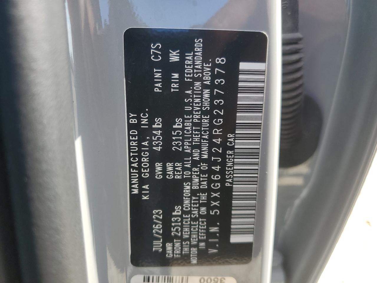 5XXG64J24RG237378 2024 Kia K5 Gt Line