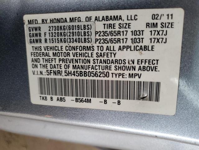 2011 Honda Odyssey Ex VIN: 5FNRL5H45BB056250 Lot: 60359074