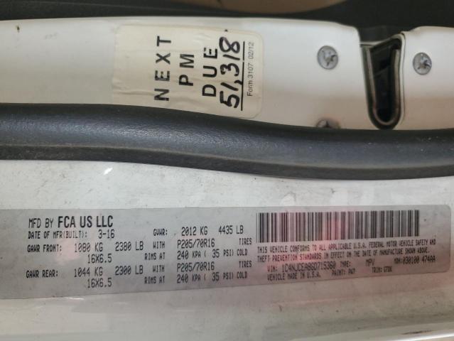 2016 Jeep Compass Latitude VIN: 1C4NJCEA8GD715360 Lot: 60073954