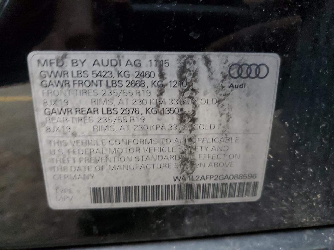 WA1L2AFP2GA088596 2016 Audi Q5 Premium Plus