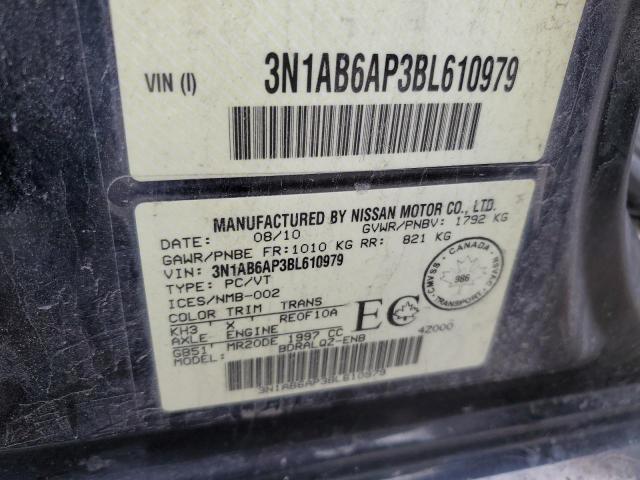 2011 Nissan Sentra 2.0 VIN: 3N1AB6AP3BL610979 Lot: 58686694