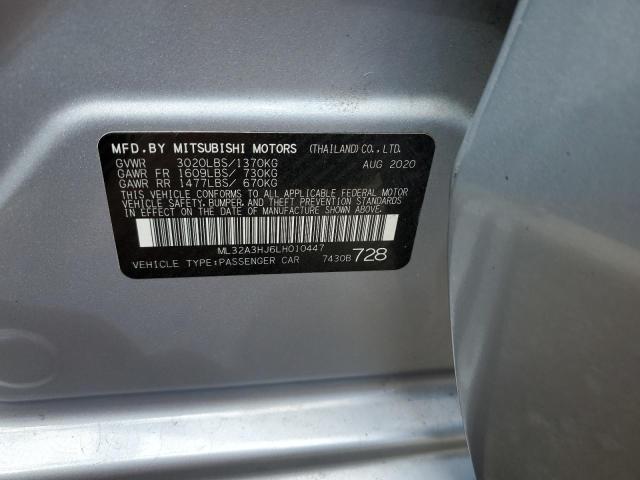 2020 Mitsubishi Mirage Es VIN: ML32A3HJ6LH010447 Lot: 58225884