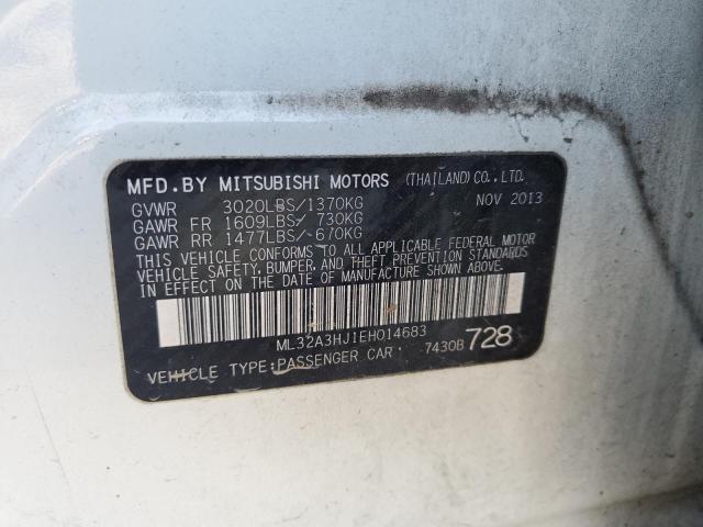 2014 Mitsubishi Mirage De VIN: ML32A3HJ1EH014683 Lot: 59509894