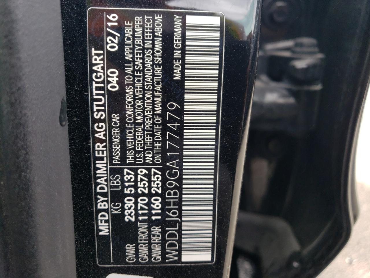 WDDLJ6HB9GA177479 2016 Mercedes-Benz Cls 400 4Matic