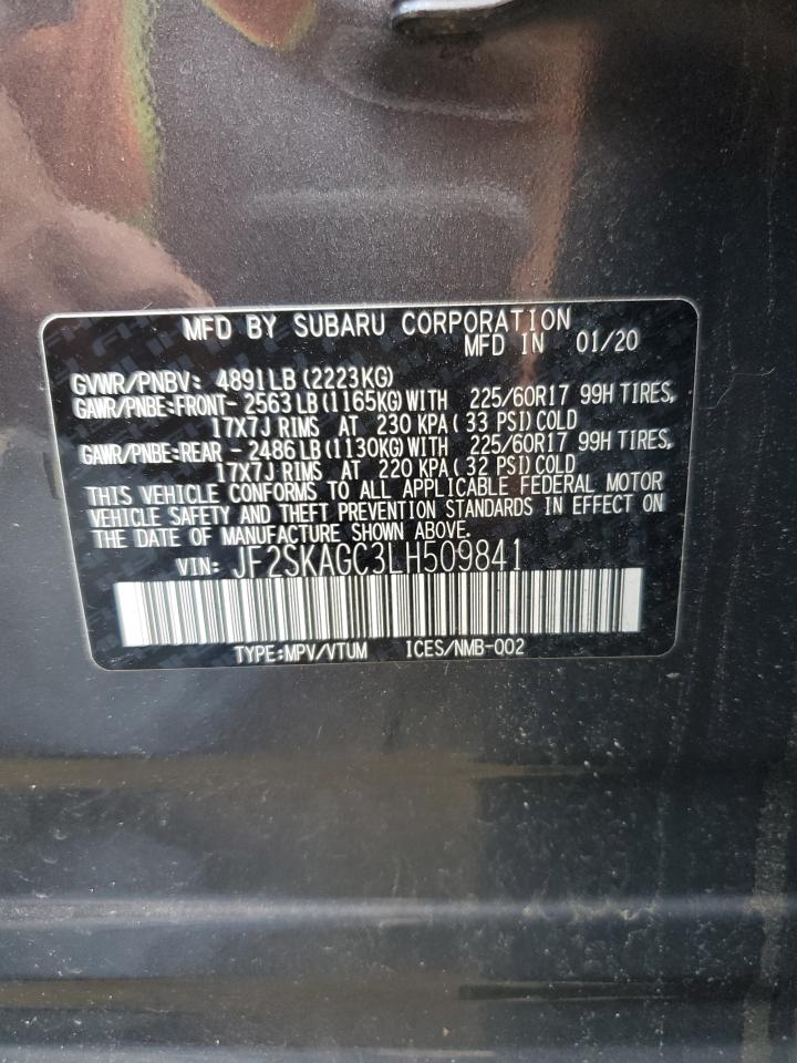 JF2SKAGC3LH509841 2020 Subaru Forester Premium