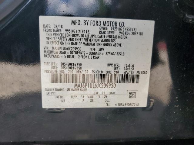 2018 Ford Ecosport Se VIN: MAJ6P1UL6JC209930 Lot: 58536934