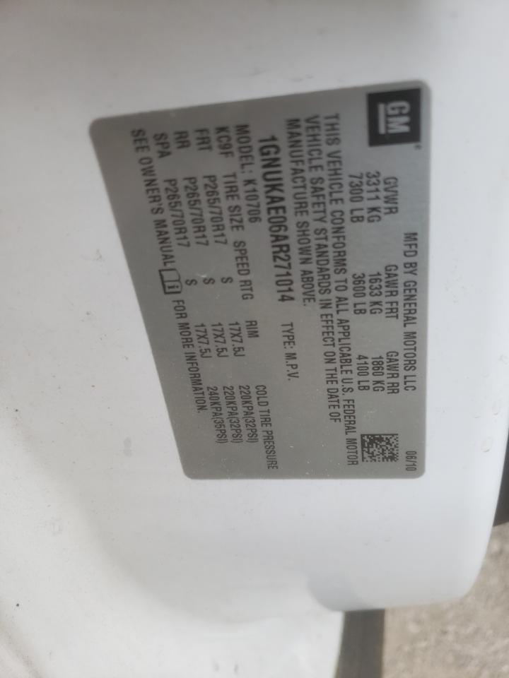 1GNUKAE06AR271014 2010 Chevrolet Tahoe K1500 Ls