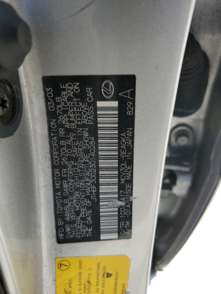 JTHBF30G230140284 2003 Lexus Es 300