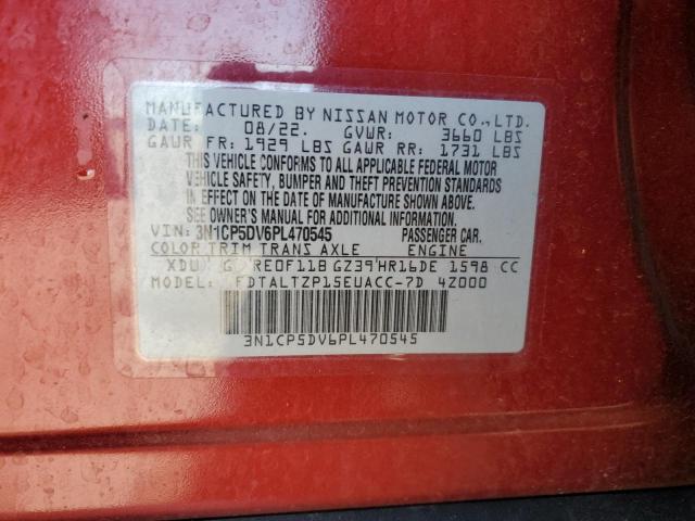 2023 Nissan Kicks Sr VIN: 3N1CP5DV6PL470545 Lot: 58064284