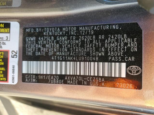 4T1G11AK4LU910048 2020 TOYOTA CAMRY - Image 13