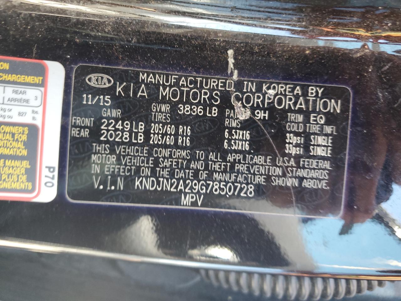 KNDJN2A29G7850728 2016 Kia Soul