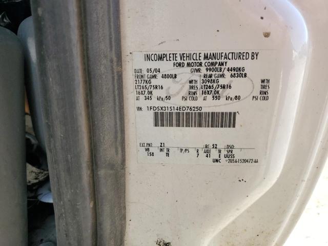 2004 Ford F350 Srw Super Duty VIN: 1FDSX31S14ED76250 Lot: 56086034