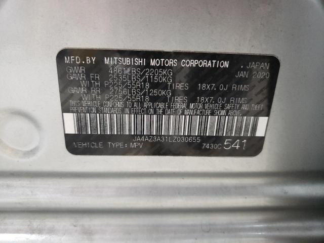 2020 Mitsubishi Outlander Se VIN: JA4AZ3A31LZ030655 Lot: 60451854