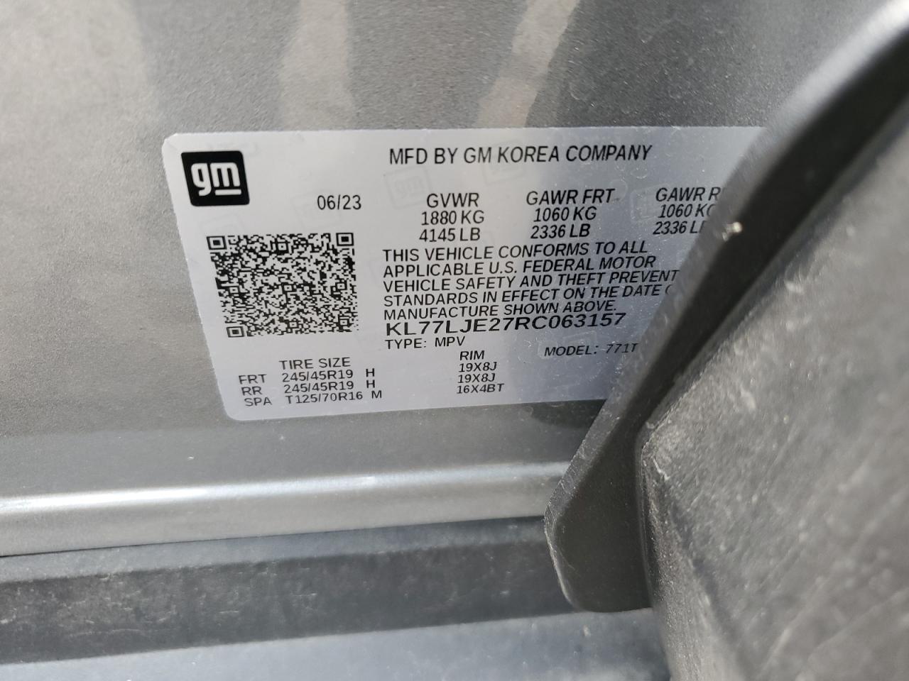 KL77LJE27RC063157 2024 Chevrolet Trax 2Rs
