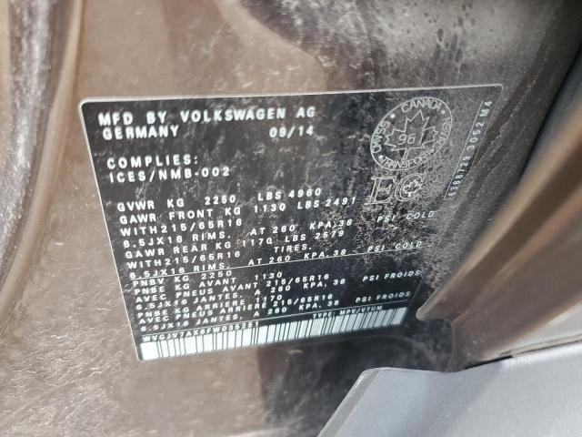 2015 Volkswagen Tiguan S VIN: WVGJV7AX6FW035251 Lot: 59738824