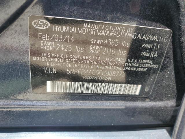 2014 Hyundai Sonata Gls VIN: 5NPEB4AC5EH888772 Lot: 58028704