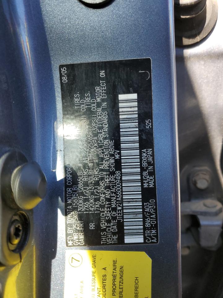 JTEEW21A660009488 2006 Toyota Highlander Hybrid