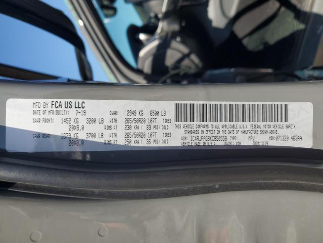 2019 Jeep Grand Cherokee Laredo VIN: 1C4RJFAG8KC850558 Lot: 61041554