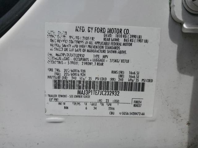 2018 Ford Ecosport Se VIN: MAJ3P1TE7JC232932 Lot: 59723114