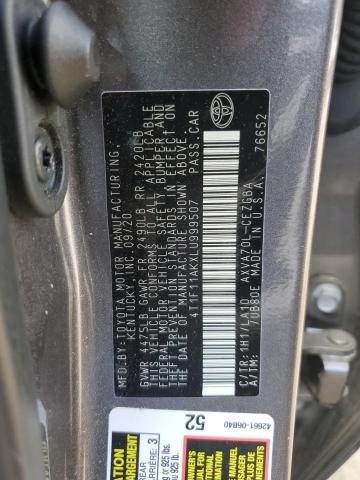 VIN 4T1F11AKXLU999507 2020 Toyota Camry, Xle no.12