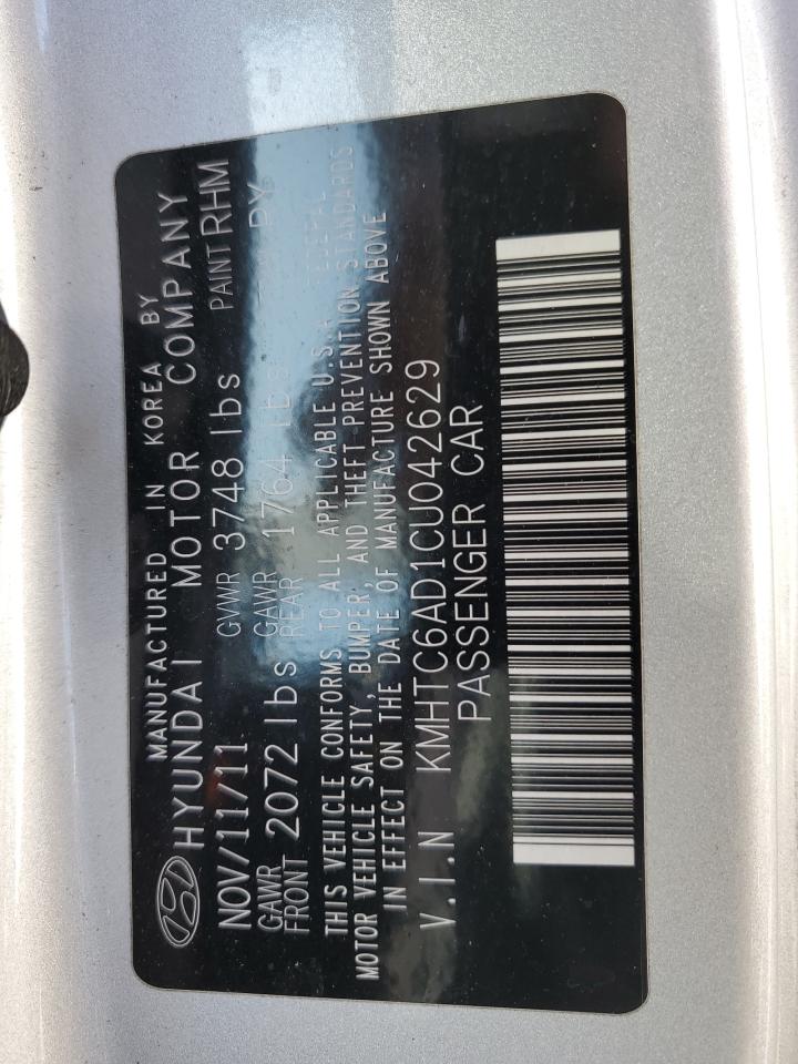 KMHTC6AD1CU042629 2012 Hyundai Veloster