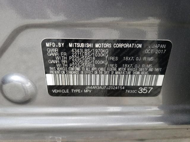 2018 MITSUBISHI OUTLANDER - JA4AR3AU7JZ024154
