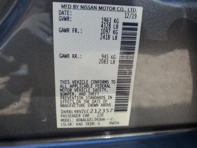 1N4BL4BV2LC212357 Nissan Altima S 12