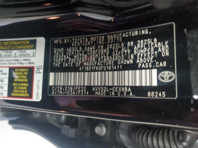 VIN 4T1BD1FK0FU161411 2015 Toyota Camry, Hybrid no.12