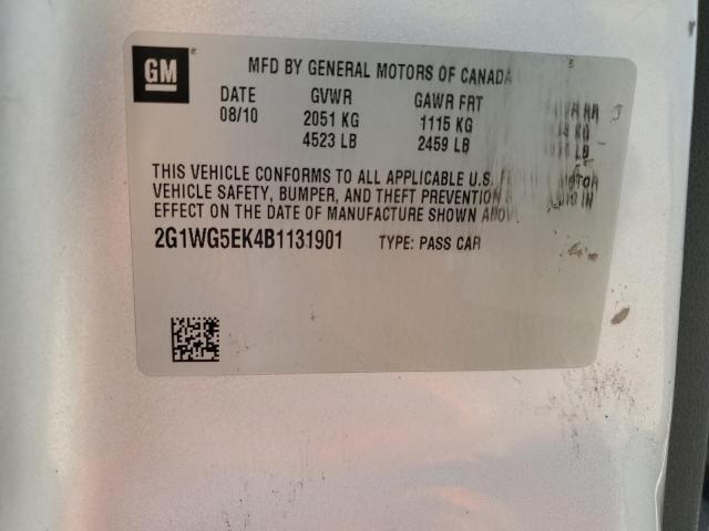 2011 Chevrolet Impala Lt VIN: 2G1WG5EK4B1131901 Lot: 60333924