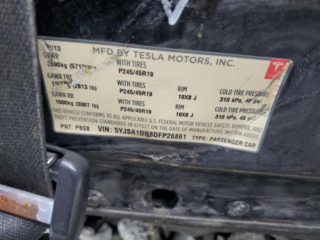 2013 Tesla Model S VIN: 5YJSA1DN8DFP26861 Lot: 57947124