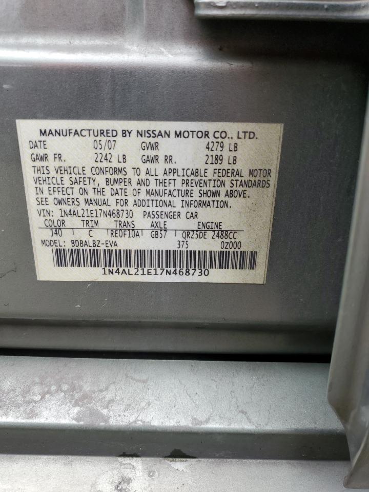 1N4AL21E17N468730 2007 Nissan Altima 2.5