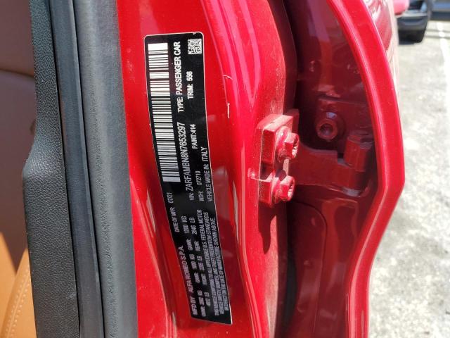 2022 ALFA ROMEO GIULIA SUP ZARFAMBN8N7653297