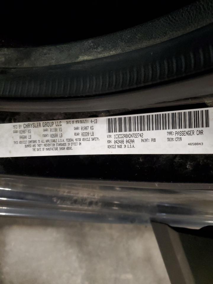 1C3CDZABXDN722742 2013 Dodge Avenger Se