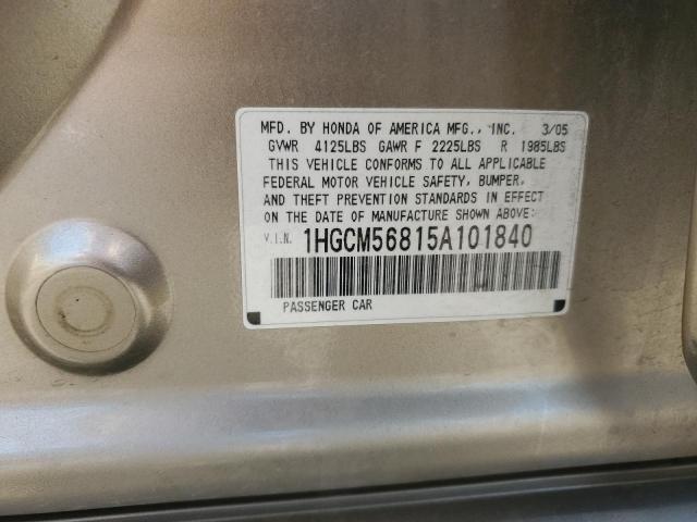 2005 Honda Accord Ex VIN: 1HGCM56815A101840 Lot: 57041554