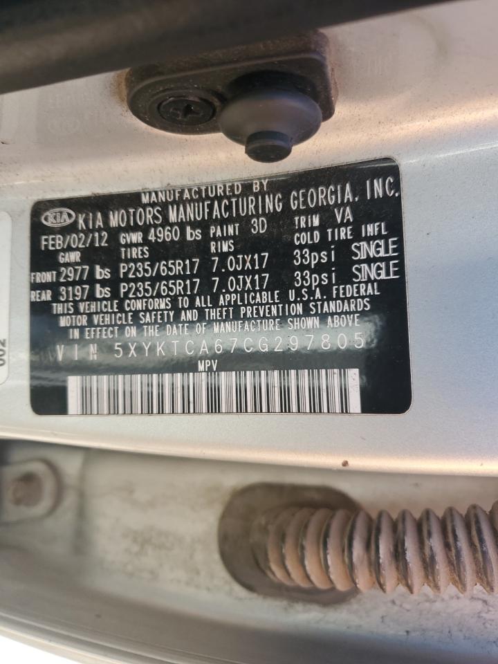 5XYKTCA67CG297805 2012 Kia Sorento Base