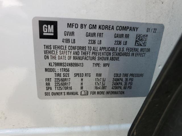 2022 Chevrolet Trailblazer Ls VIN: KL79MMS24NB098413 Lot: 58495024