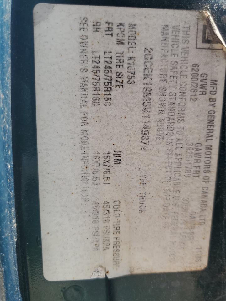 2GCEK19M5V1149379 1997 Chevrolet Gmt-400 K1500