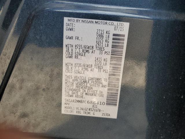 2015 Nissan Pathfinder S VIN: 5N1AR2MM8FC686410 Lot: 59322664