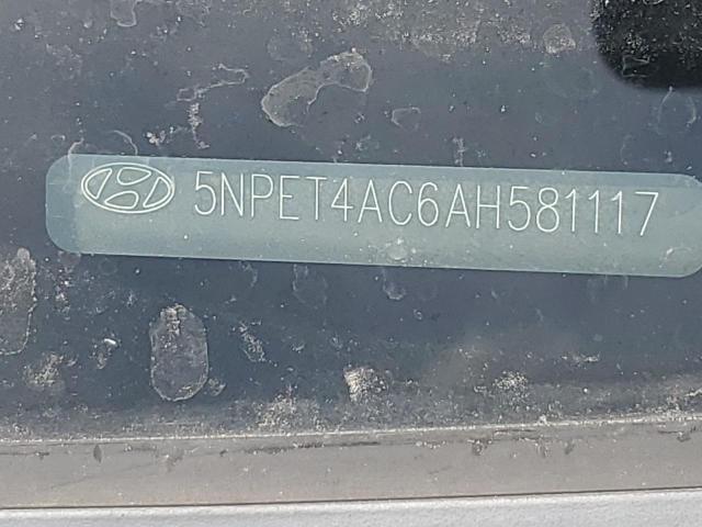 2010 Hyundai Sonata Gls VIN: 5NPET4AC6AH581117 Lot: 60433454