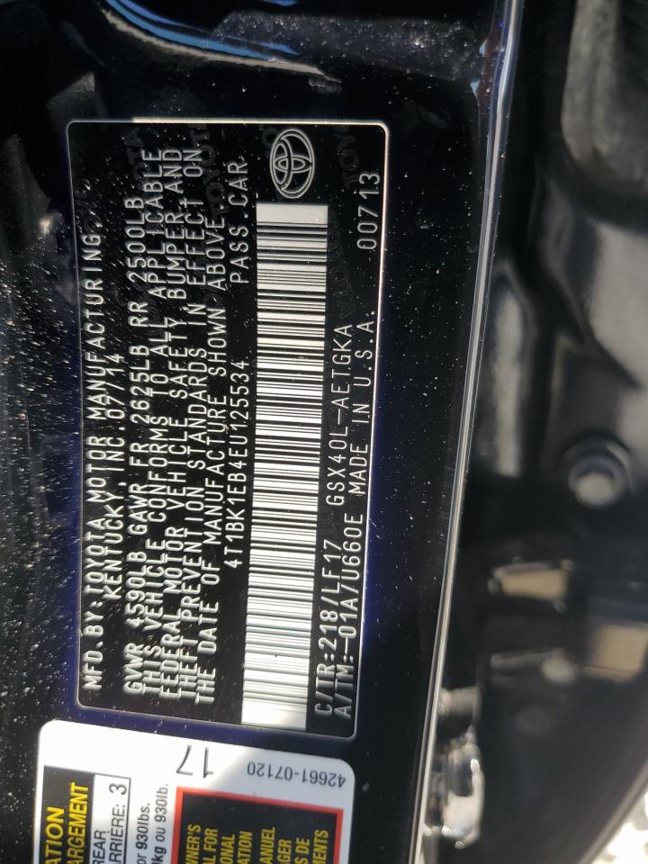 4T1BK1EB4EU125534 2014 Toyota Avalon Base