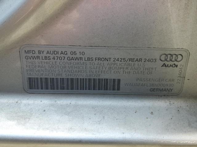 2011 Audi A4 Premium VIN: WAUAFAFL3BN000930 Lot: 59548614
