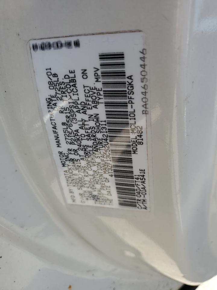 4T3ZF13C52U421311 2002 Toyota Sienna Le