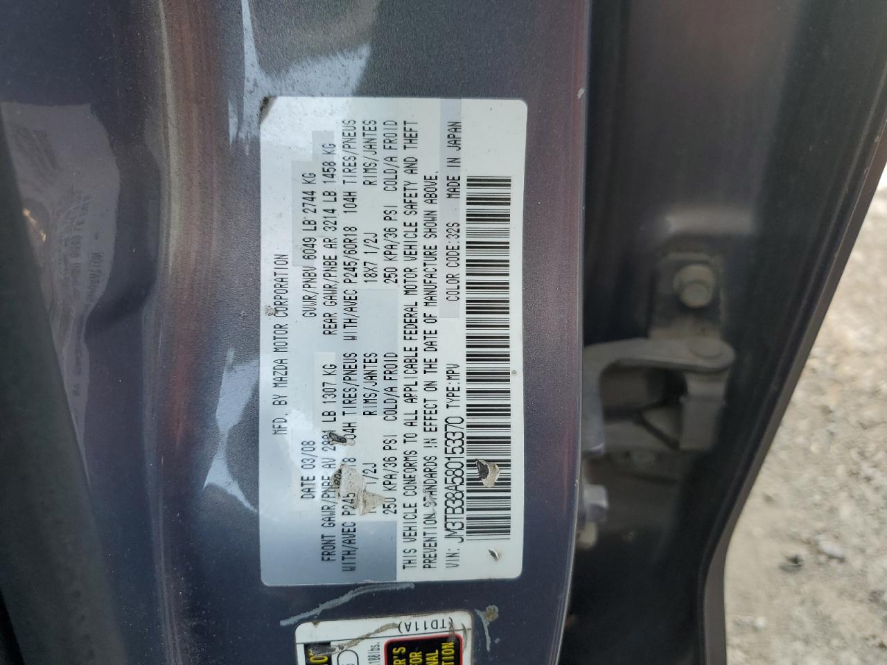 JM3TB38A580153370 2008 Mazda Cx-9