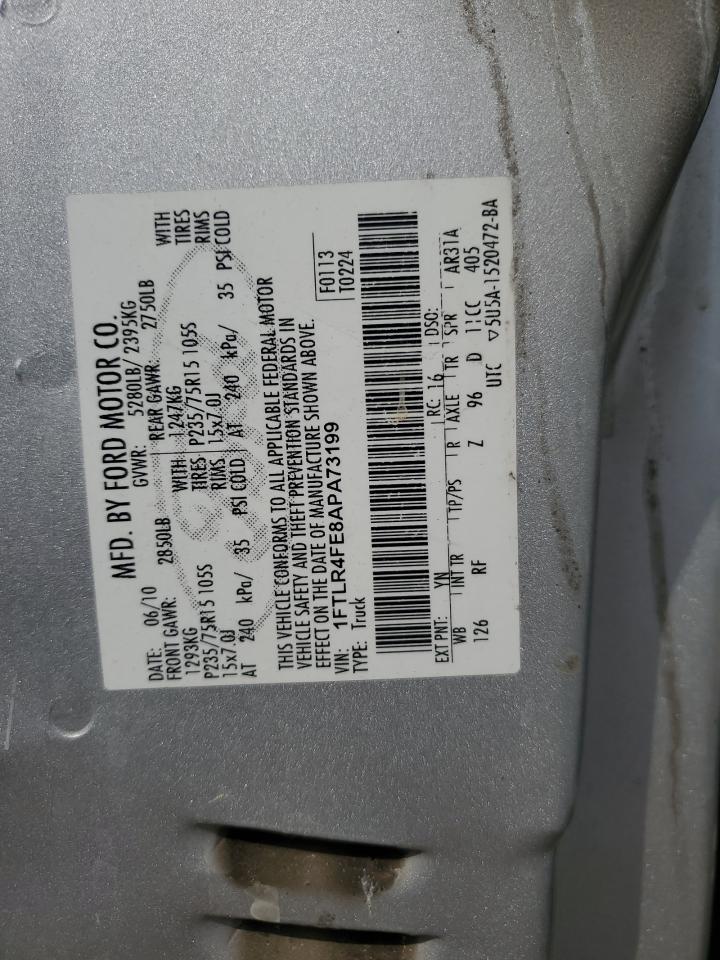 1FTLR4FE8APA73199 2010 Ford Ranger Super Cab