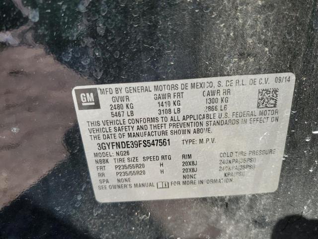 2015 Cadillac Srx Premium Collection VIN: 3GYFNDE39FS547561 Lot: 56503674