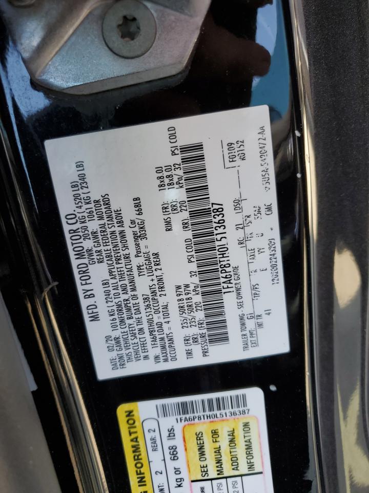 1FA6P8TH0L5136387 2020 Ford Mustang