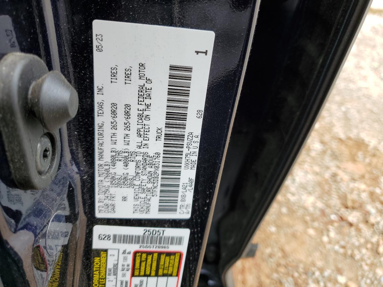 5TFNC5DB2PX031760 2023 Toyota Tundra Crewmax Platinum