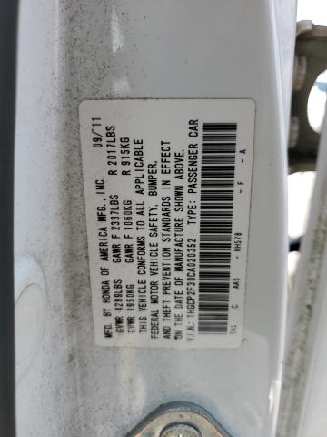 1HGCP2F30CA020352 2012 Honda Accord Lx